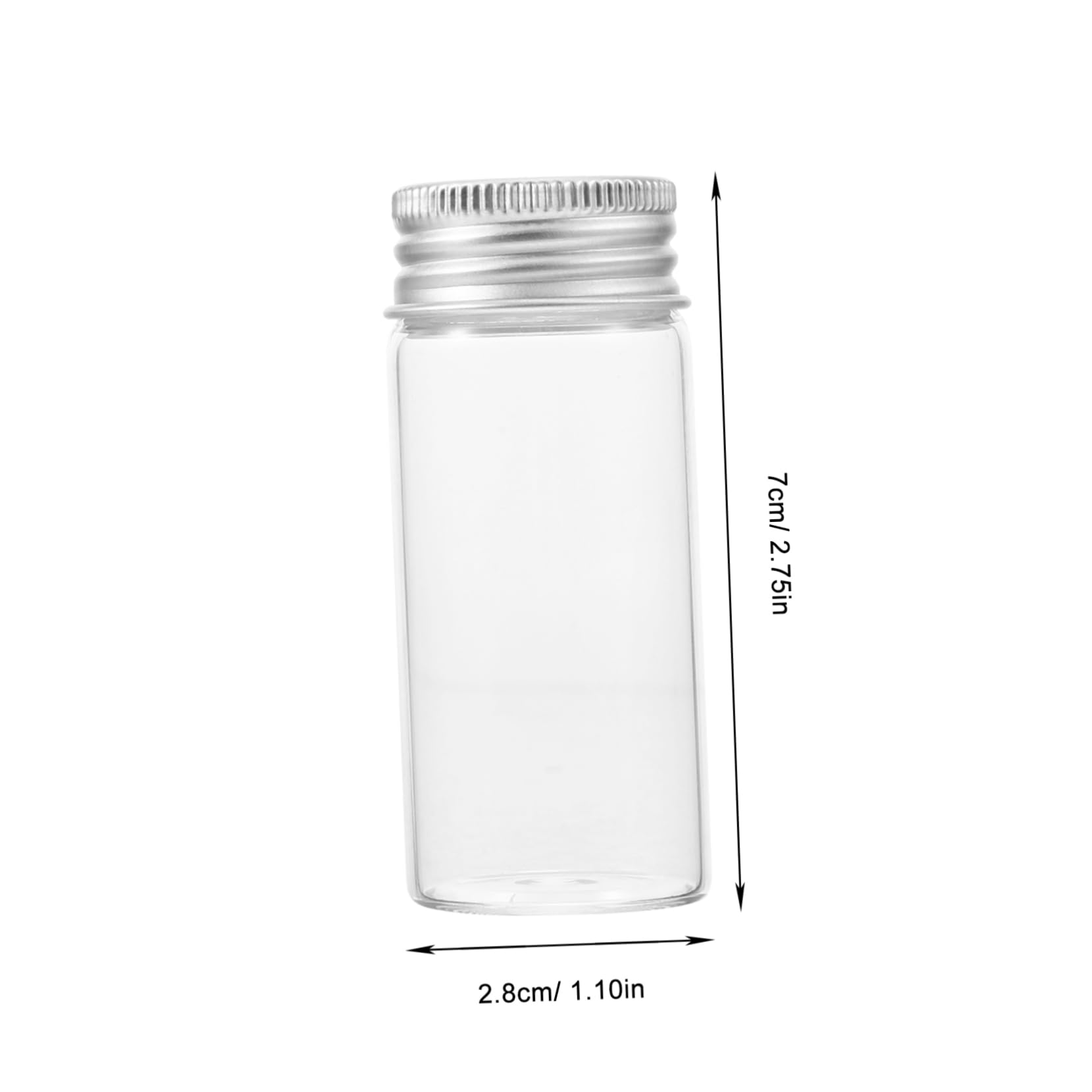 Cabilock 2 Series Botella Sellada por Tubo De Ensayo Pequeño Prueba Laboratorio Tapa Hermético Tubos Tubo Transparente Tubo De Vidrio Tubo De Ensayo Científico Planchar Piezas*2