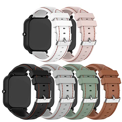 Bands Compatible for MAXTOP T5 T6 Replacement Watch Straps Classic Soft Silicone Lightweight Breathable Quick Fit Wristband for MAXTOP Smartwatch for Women Men
