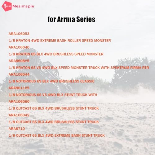 Mesimsple Alloy Thick Outcast 6S CVD Driveshaft for Arrma 1/8 Kraton Outcast Notorious 6S Rear Front Drive Shaft Upgrades Parts