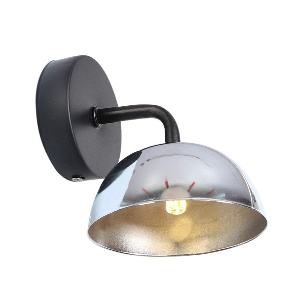OZBMA Wall Mounted Light Metal Sconces Palm Size Vintage Industrial Sconce Retro Bedroom Bedside Hanging Lamps - Lamp 1 Lighting Fixture,G4 LED Beads Reading (Chrome)