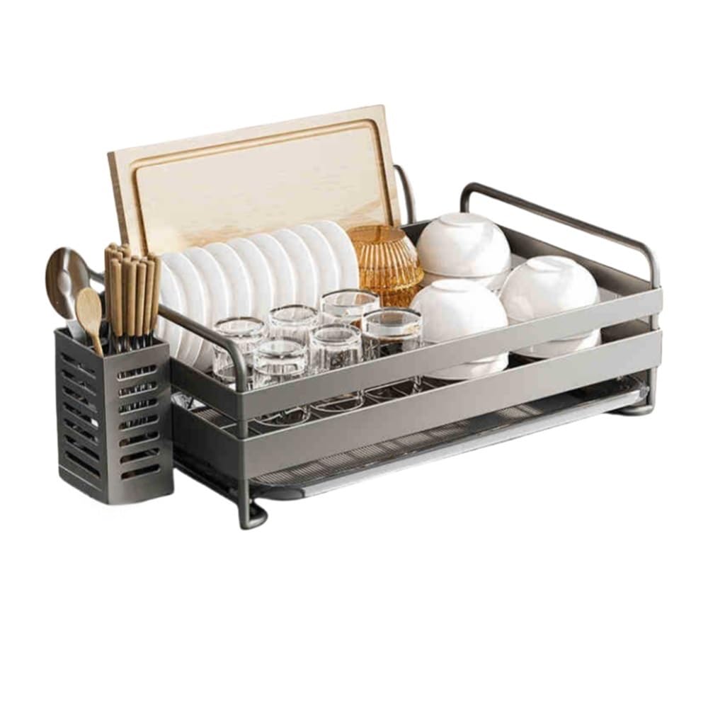 Genérico Escurridor de Platos, escurridor de Platos de Acero Inoxidable y Organizador de Almacenamiento para Fregadero, Soporte para Cactus y escurridor de Platos para c