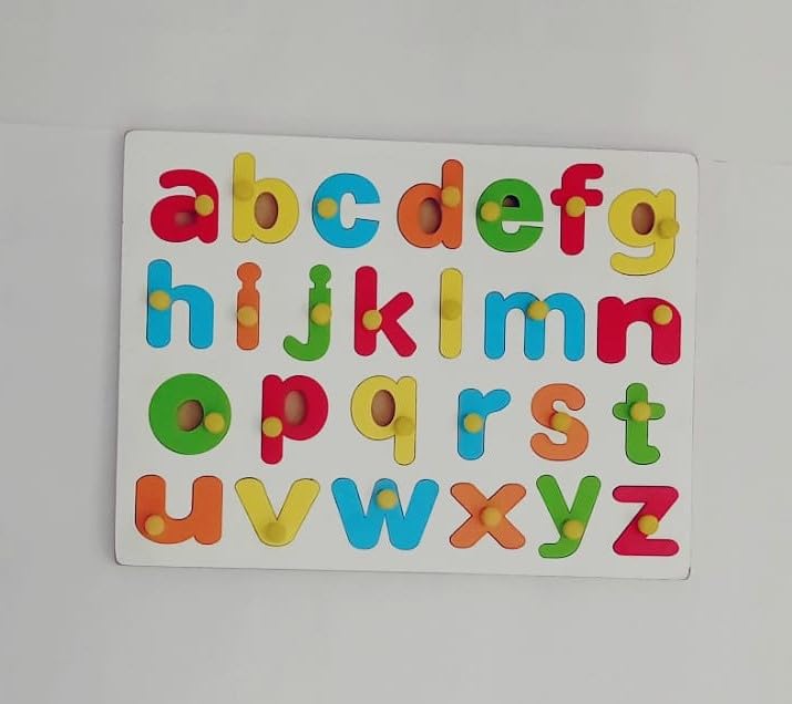 Image of Premium Wooden Alphabets Puzzle Board Toy Educational and Learning Toy for Kids Small English Alphabets