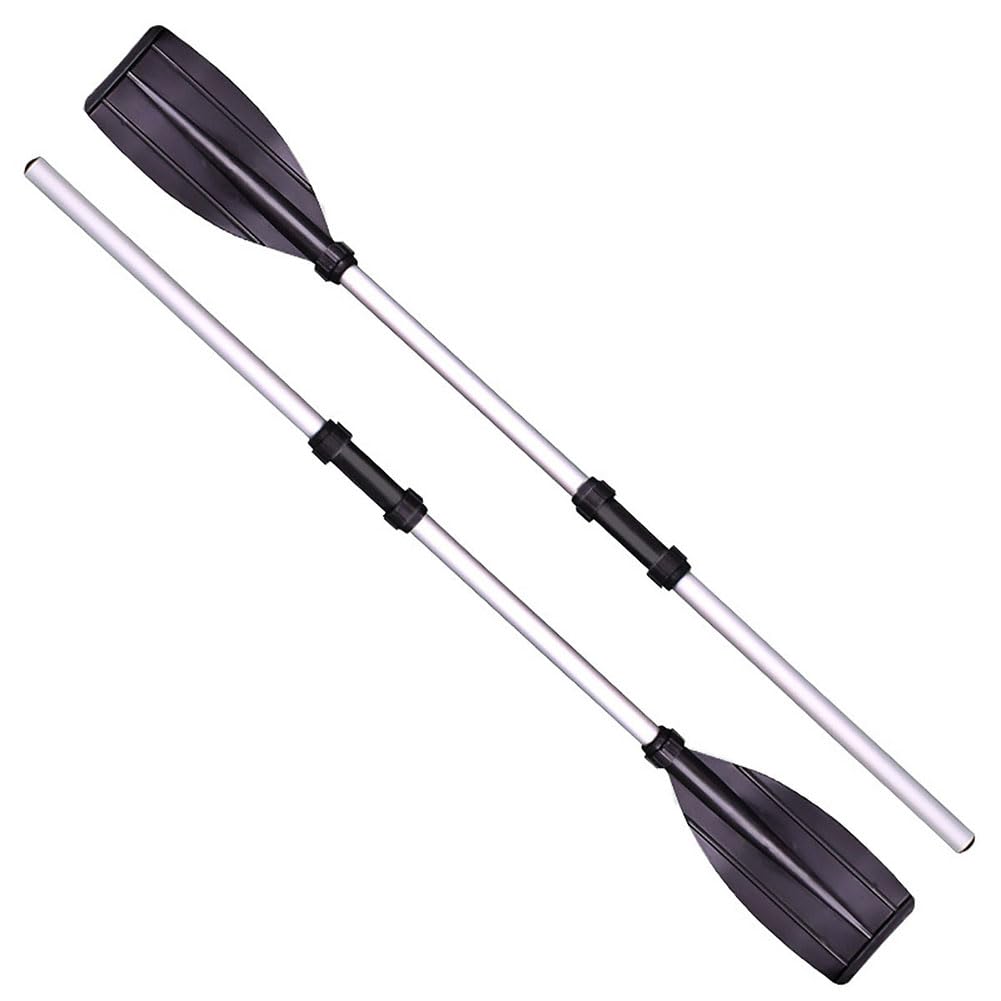 2Pcs Kayak Paddle, 126cm/50in Aluminum Alloy Lightweight Detachable Adjustable Portable Kayak Paddles for Kayaking Boating Oar Fishing Travel Outdoor