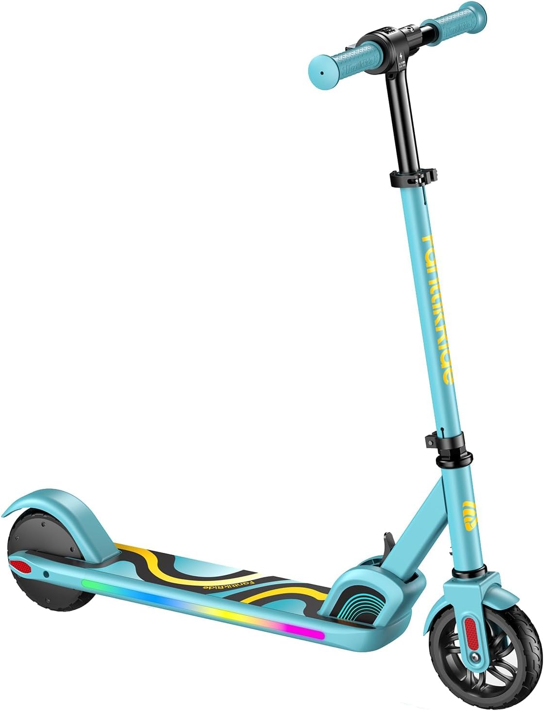 FanttikRide C9 Pro Patinete Eléctrico Niño 1,2-1,6 m, Luces Arcoíris, Velocidades 8/13/16 km/h, Alcance 8 km, Pantalla LED, Altura Ajustable, Plegable, Máxima de Carga 60 kg