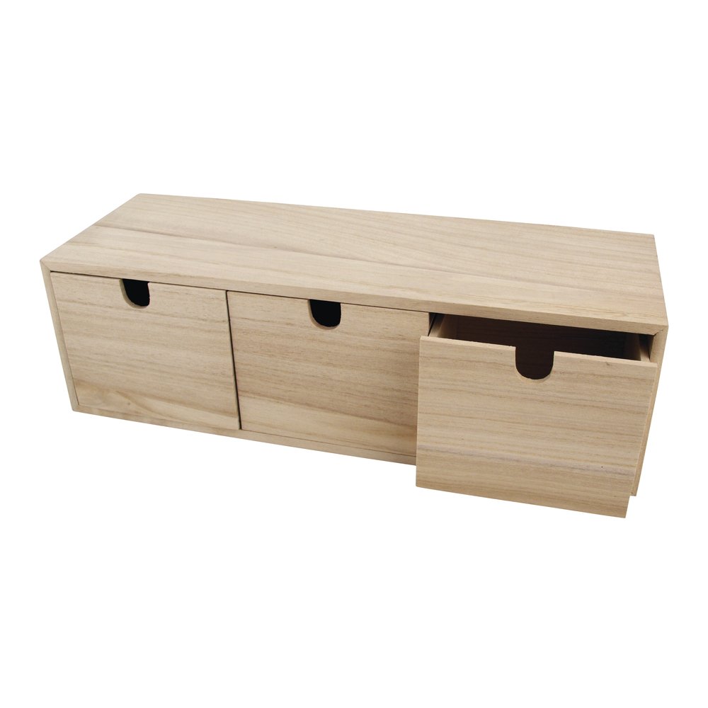 rayher coffre bois 3 tiroirs 6190300