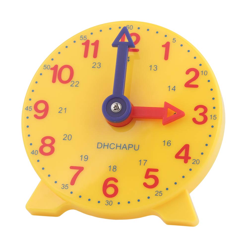 Student Kids Learning Clock Time Teacher Gear 4 Inch 12/24 Hour Telling Time Toy Teaching Clock Educational Clock for Classroom & Homeschool