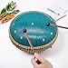 BETESINE 13-Inch 15-Note Steel Tongue Drum in C Major, Beginner-Friendly Meditation Drum with Mallets, Music Book, Finger Picks, Carry Bag & Note Stickers, Malachite Green
