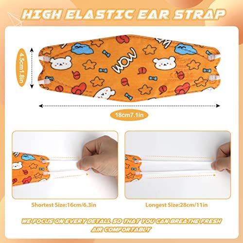KKmier FFP2 Mask 30pcs, Small Size Certified Disposable Masks Cartoon Print FFP2 Face Mask, 4-Layer Filters Particles94%, Individually Wrapped, EN 149:2001+A1:2009