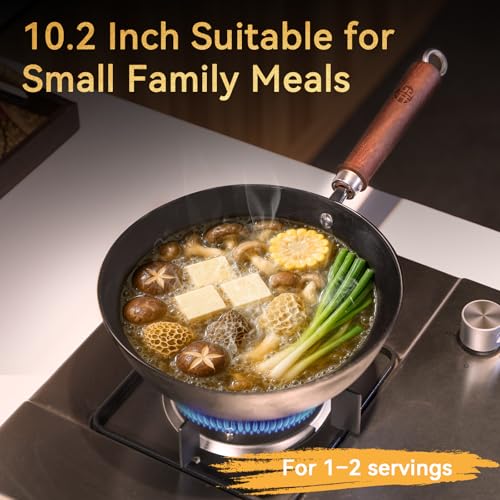 Wok de hierro fundido con tapa 10.2 pulgadas miniatura 2