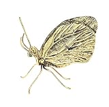 kekafu Gold Butterfly Sculpture Brass Animal Figurines Metal Desktop Ornament for Home Office Car De