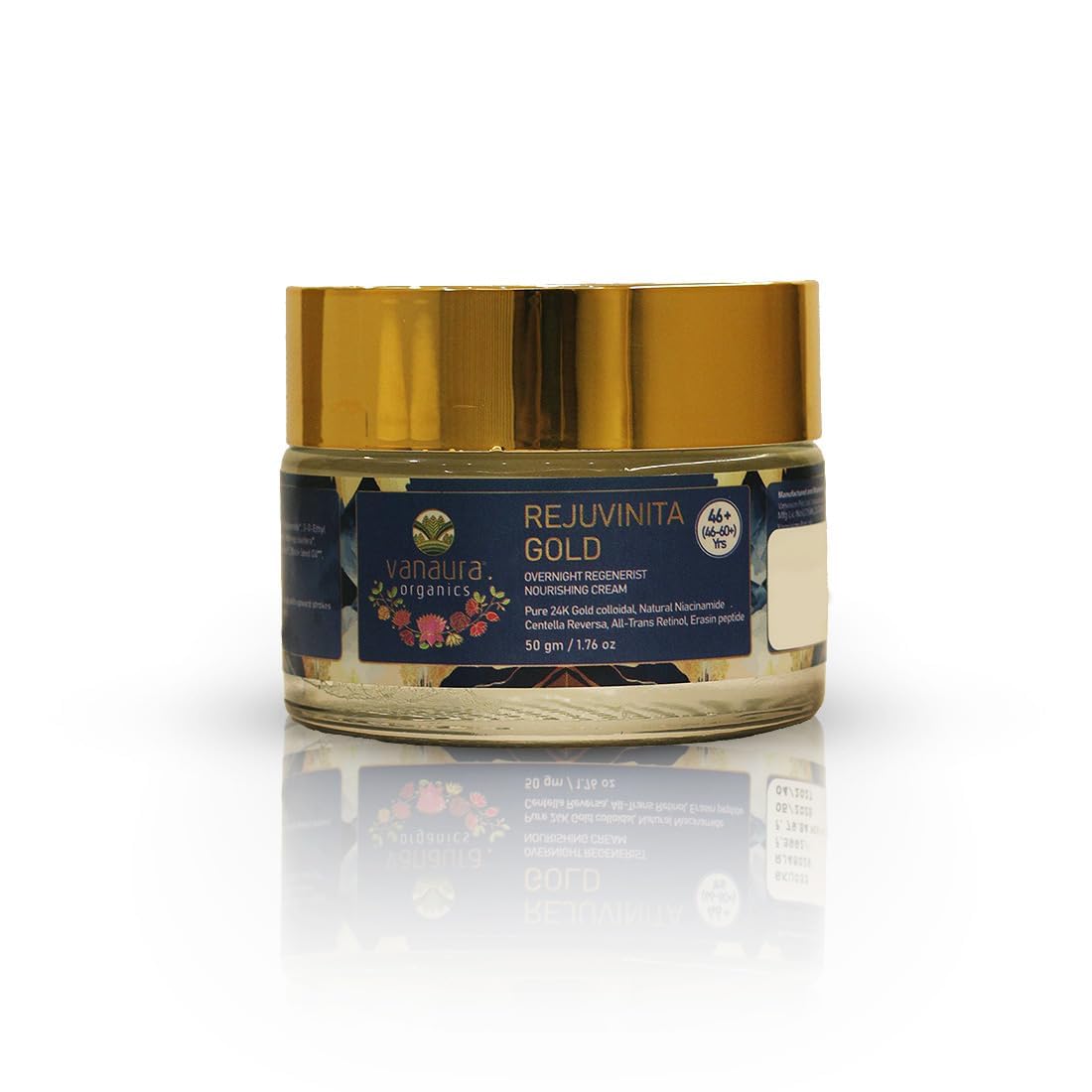 Vanaura Organics Rejuvinita Gold 46+ (For 46-60+Yrs)-Overnight Regenerist Nourishing Cream
