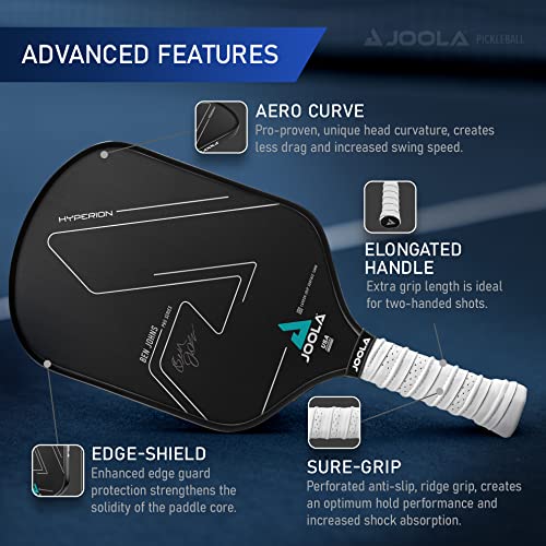 Joola Ben Johns Hyperion Cgs 16Mm Pickleball Paddle - Textured Carbon Grip Surface Technology For Spin & Control With Added Power - Polypropylene Honeycomb Core Pickleball Racket #TOP2