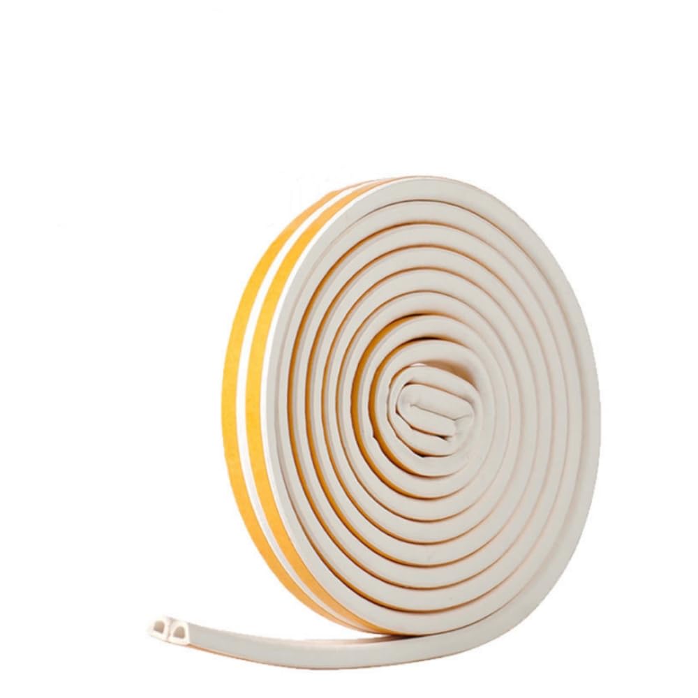 Indoor Weather Stripping Seal Strip for Doors/Windows Backing Seals Large Gap Self Adhesive Foam (64 feet, White)