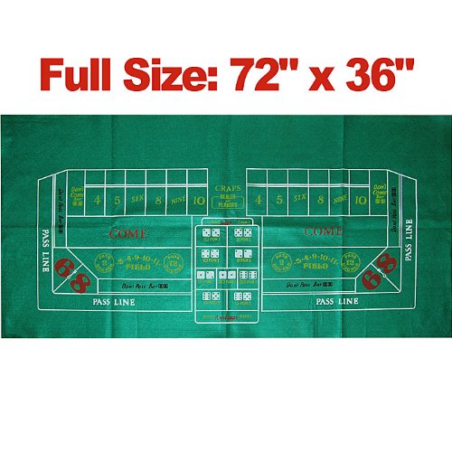 TMG Complete Casino Style Home Craps Set - Includes Bonus 2 Decks of Cards!