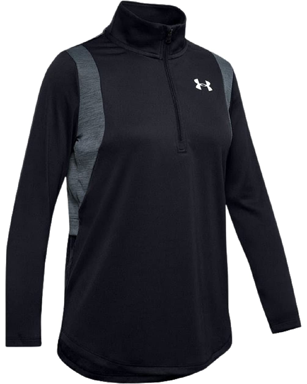 Under Armour Girls' Tech 1/2 Zip (Black 001, Youth Medium)