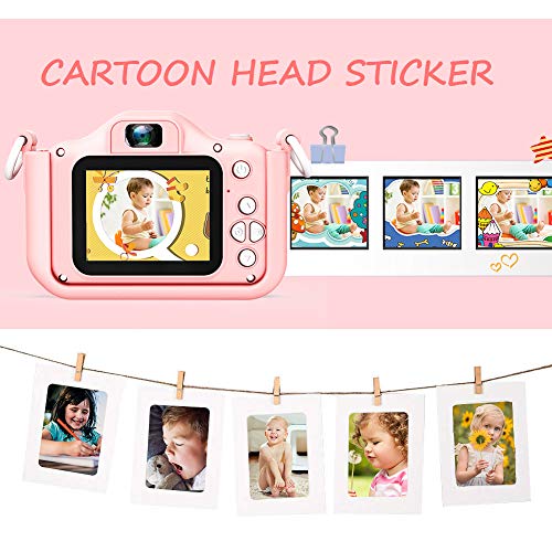 Kids Camera For Girls And Boys, Kids Digital Dual Camera 2.0 Inches Screen 20Mp Video Camcorder Anti-Drop Children Cartoon Selfie Camera, Camera For Kids With Games, Birthday Gift, 32Gb Memory Card #TOP5