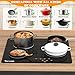4 Burner Electric Cooktop, TOPWISH 24 Inch, Built-in Electric Stove Top, 220-240v Radiant Cooktop with Child Lock, Touch Control, Residual Heat Indicator, Overheat Protection, Hard Wire (No Plug)
