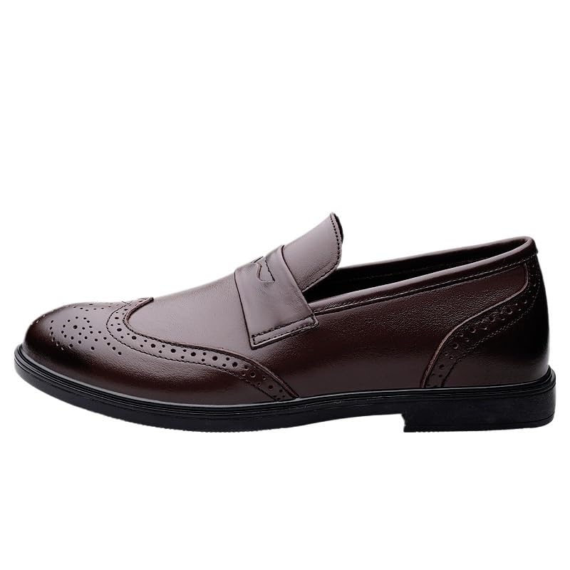 Dress Formal Shoes for Mens Faux Leather Working Slip-on Round Toe Wedding Non Slip Shoe3