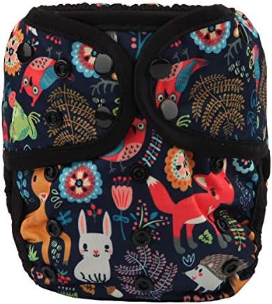 Sigzagor Baby Diaper Cover Nappy One Size 8lbs to 36lbs (Fox Rabbit Owl)