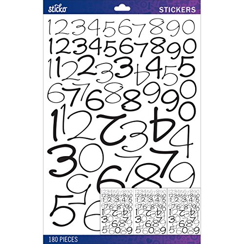 Sticko Numbers-Wendy-Variety Pack (180 Pieces) 52-90100