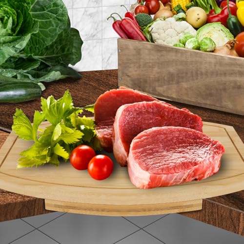 Planche à découper d'angle en bois épais pour plan de travail de cuisine