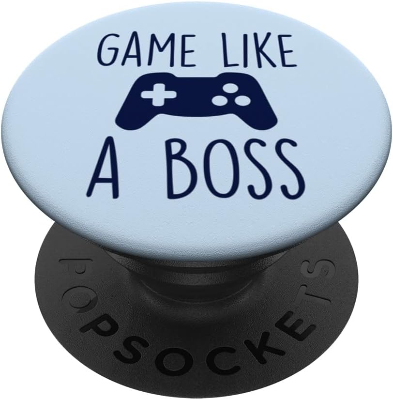 Game Like a Boss Funny Gaming Saying Gamer Joke Controller PopSockets Swappable PopGrip