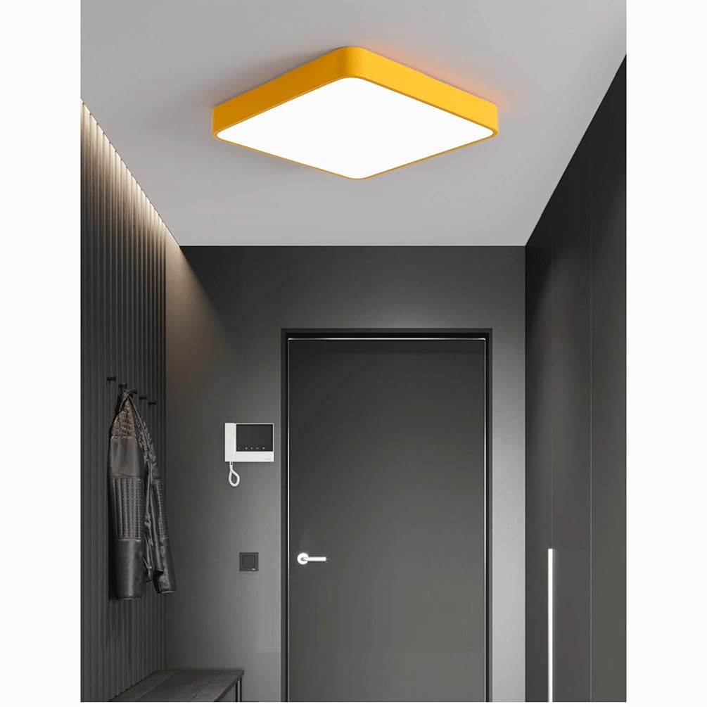 Plafon de Techo Moderna Paneles Decorativos Cuadrados de Luz Creativa para Techo 3 Luces de Techo Regulables Y Coloridas para Cocina Pasillo Lavandería Hueco de Escalera Y Sótano