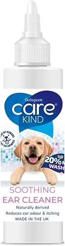 Limpiador de oídos para perros, solución limpiadora de oídos para perros, 6.8 onzas líquidas, evita que se sacudan la cabeza, picazón y orejas