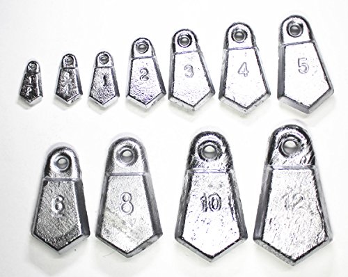 Kathy store INC Flat Bank Sinkers Fishing Sinkers (5 LB) (8 Ounce - 10 Each - 5 LB)