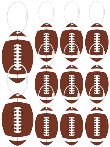 MOUNTCLIM 18 Pcs Football Luggage Bag Tag Keychain for Travel Suitcase
