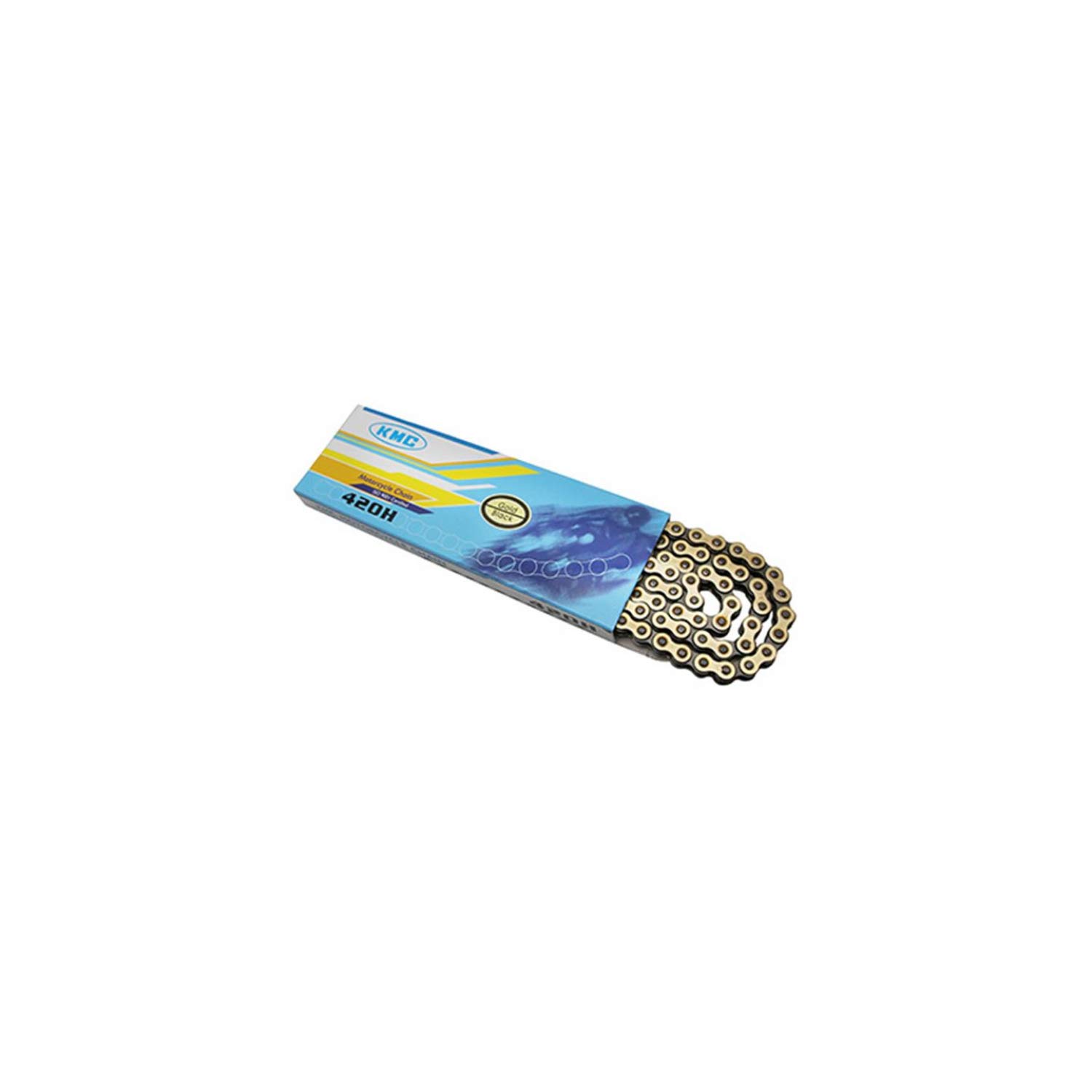 Cadena KMC Cyclo 420H paso 420 reforzada oro y negro con 134 eslabones 4