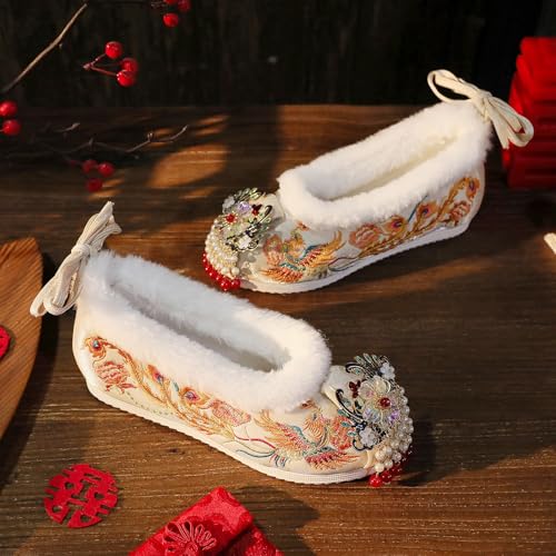 Chinese Bridal Embroidery Flats Embroideried Mary Janes Slip On Shoes4