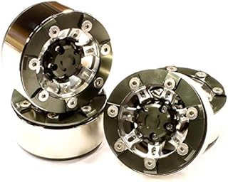 Integy RC Model C25093GUN High Mass 1.9 Size Alloy 7 Spoke Beadlock Wheel (4) for Scale Off-Road Crawler