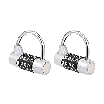 ダイヤル式シルバー南京錠 楽天市場】ダイヤル式 南京錠 シルバー ダイヤルロック 4桁 盗難