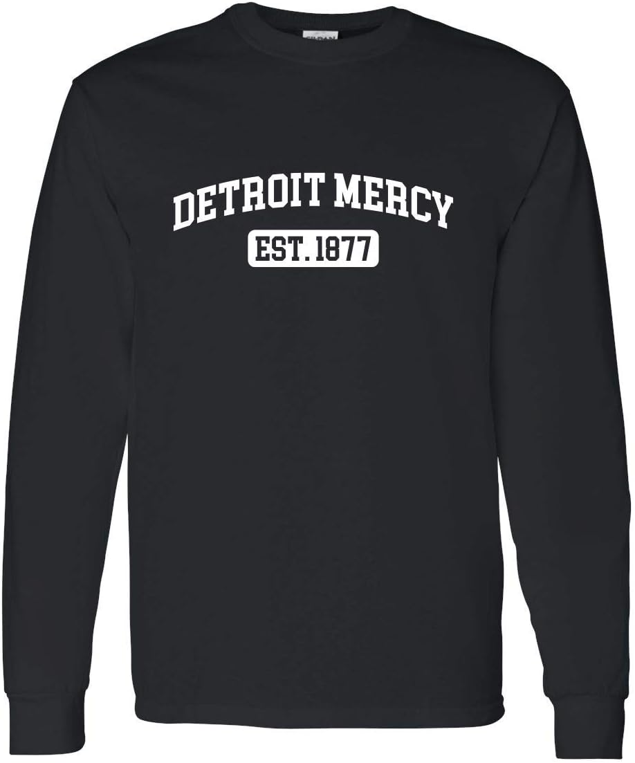 CreateMyTee | Detroit Mercy EST One Color Long Sleeve T-Shirt |