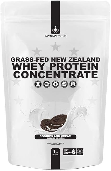 Canadian Protein Whey Concentrate 24g Of Protein Low Carb Keto Friendly Workout Recovery Drink Protein Powder Rich In Bcaa Amino Acids Cookie And Cream 1 Kg Amazonca Grocery Gourmet Food