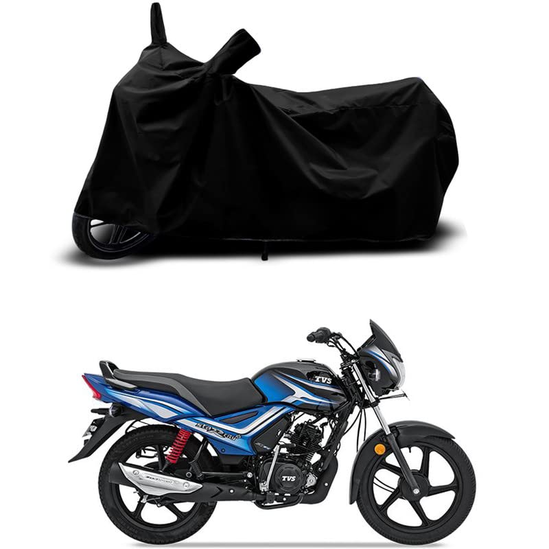 Image of 100% Scratchproof /UV-Rays /Heat Protection /Birds Dropping /Water Resistant /Dust Proof /Waterproof /Full Bike Scooty Two Wheeler Body Cover Compatible for Lithino Li All Varients[Black]