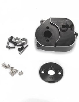 RC Gearboxes For MN82 For MN99S For MN168 For MN78 For MN98 LC79 280 370 1/12 Brushled Motor Full Metal Transmission Gearbox RC Crawler Car Upgrade PartsBlack