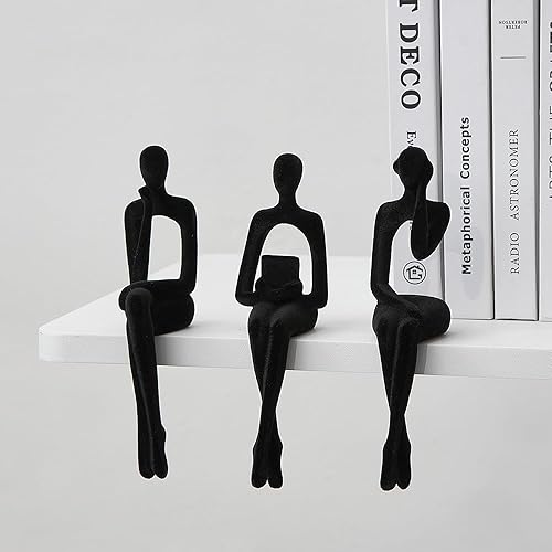 Miniatura 11 de XINXUAN Decoraciones de Halloween, estatua de calavera para decoración del hogar, decoración moderna de estantería y escritorio, juego de 3 piezas