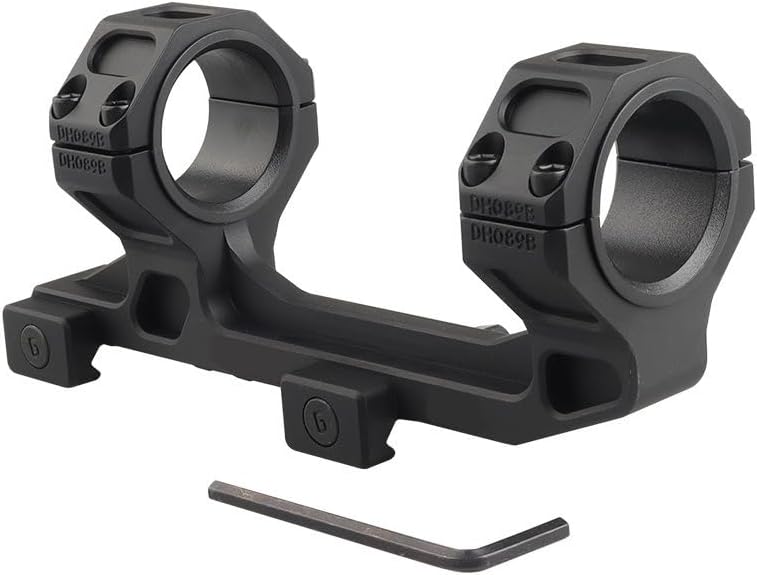 HATSEN 1.93" Height Scope Mount，Sturdy and Firm G Style 30mm Scope Ring Diameter，for 20mm Rail，Aluminum (DE)