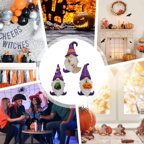 Figuritas de Halloween artísticas en set de 3 piezas para interiores y jardín 5