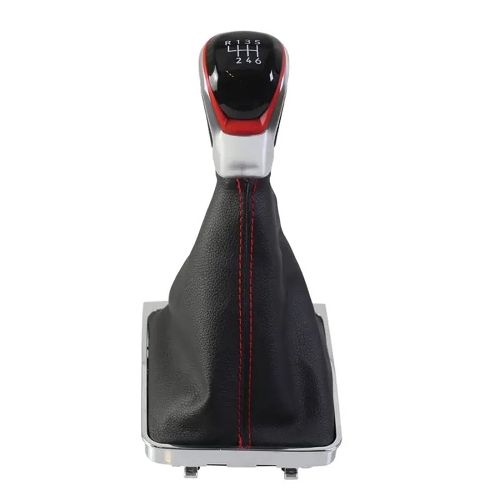 Tusgt 6 Speed Knob Manual For Vw For Passat B6 B7 Cc 2005-2013 Gear Shift Knob With Gaiter Boot Cover 5/6-Speed Mt Lever Change Stick(6 Speed)