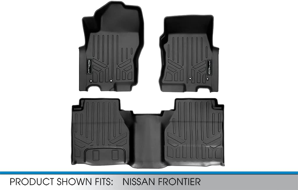 SMARTLINER All Weather Protection 2 Row Floor Liners for 2022-2025 Nissan Frontier