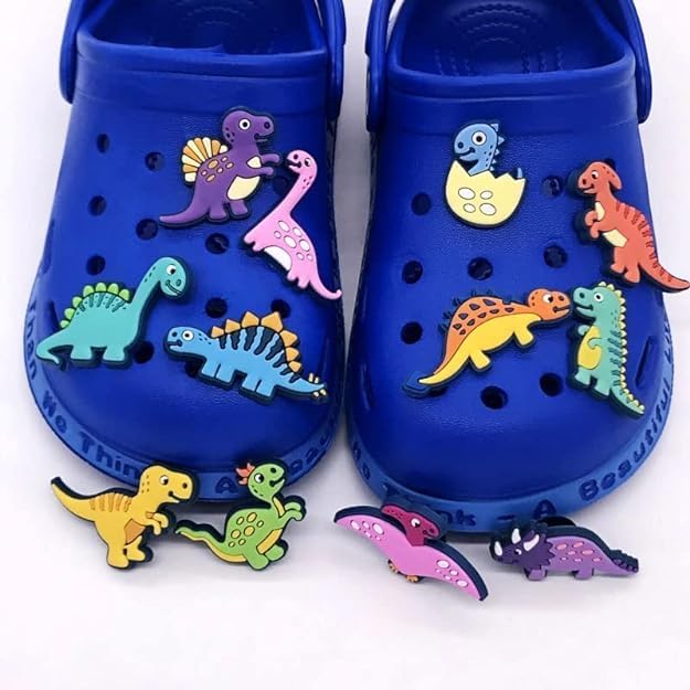 PINKPARI (LABEL) Jibbits Charms for Croc Shoe Decoration, Dinosaur Shoe Charms For Crocs,Clog Accessories for Girls Boys Teens Kids,Birthday Party Gifts 2