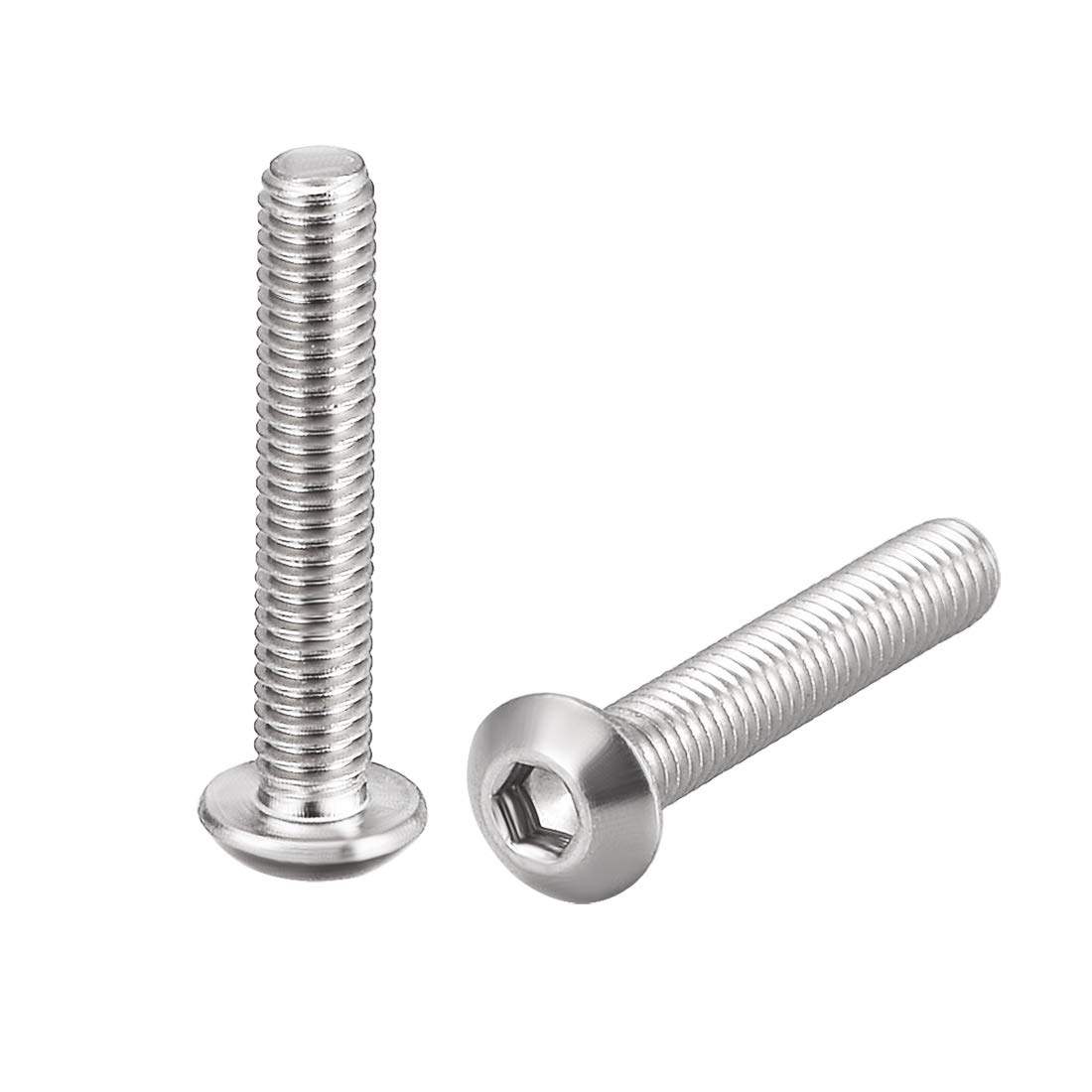 uxcell M3x20mm Machine Screws Hex Socket Round Head Screw 304 Stainless Steel Fasteners Bolts 20pcs