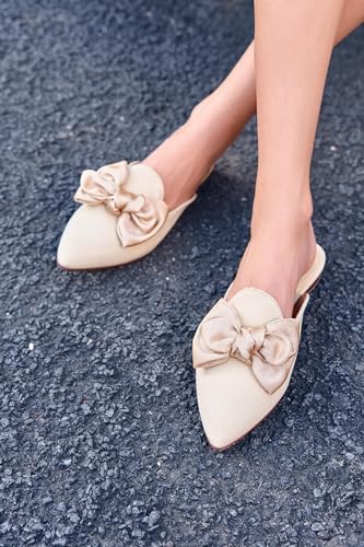Image of Rilista Mules for Women Slip On Comfortable Pointed Toe Womens Loafers Women's Flats for Women's Mules & Clogs