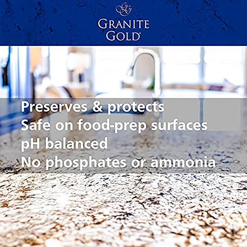 Granite Gold Daily Cleaner Spray Streak-Free Cleaning for Granite, Marble, Travertine, Quartz, Natural Stone Countertops, and Floors, 24 Fluid Ounces, 3-Pack