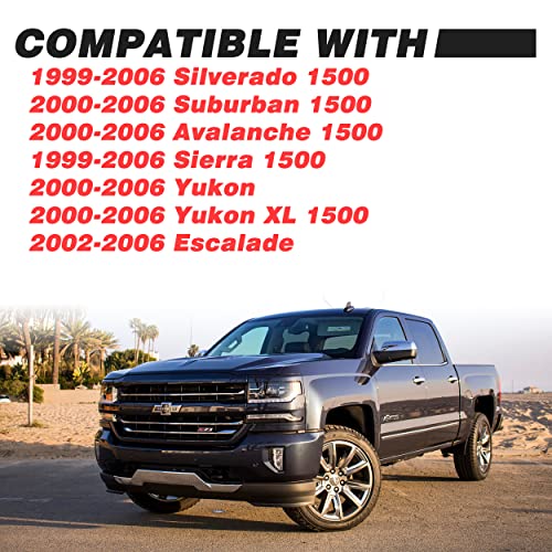 Tezlcad 2-4" Lift Front Upper Control Arms For 1999-2006 Silverado Sierra 1500 2000-2006 Suburban Avalanche 1500 Tahoe Yukon Escalade 2Wd 4Wd, 2 Pcs Red A-Arm Tubular Suspension Leveling Lift Kits #TOP1