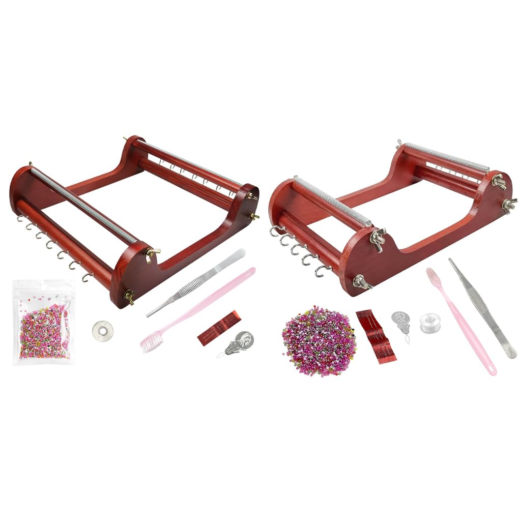 Kit per la creazione di perline e gioielli, piccolo kit di perline di legno, per la creazione di braccialetti di gioielli fatti a mano per, 33 cm*29 cm