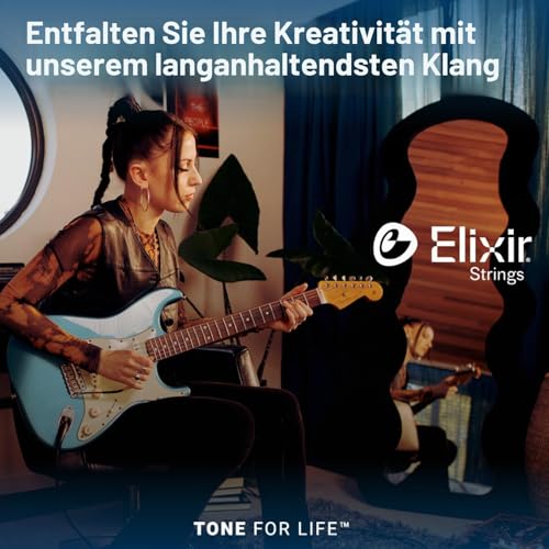 Elixir 19052 Saiten E-Gitarrensaiten mit OPTIWEB™ Beschichtung, Light (.010-.046)